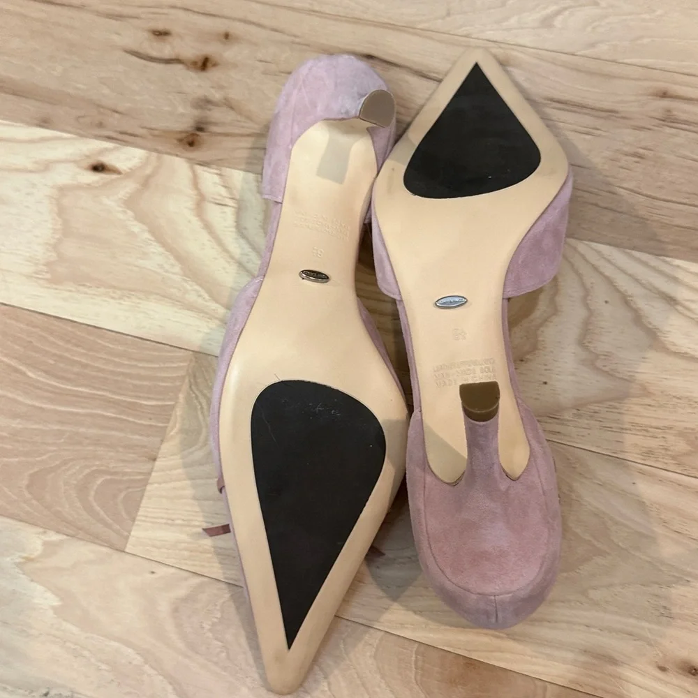 Tony Bianco Safari Pink Bow Heels with Eyelet Detail - Picture 5 of 5